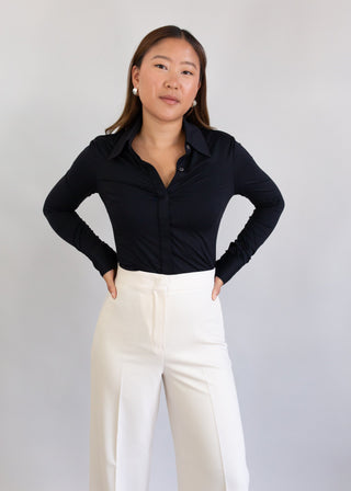 Classic button up black