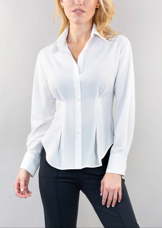pleated bubble blouse