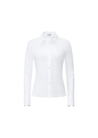 Rib Knit Satin Blouse