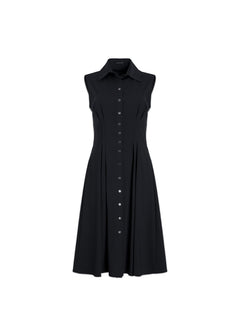 Sleeveless Fit-and-Flare Shirt Dress