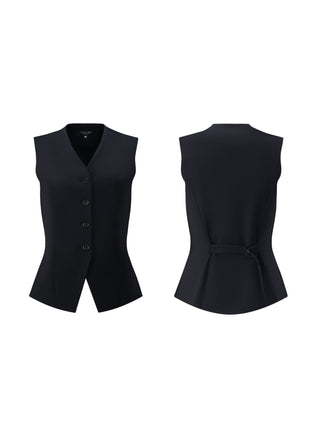 V-Neck Vest | black