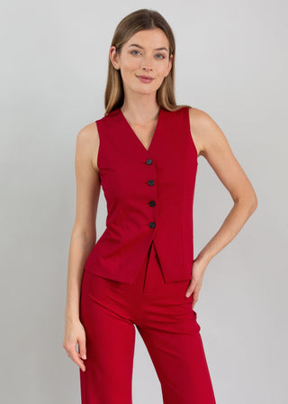 V-Neck Vest | Ruby