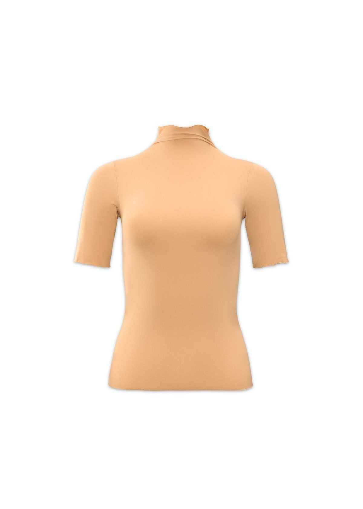 ALWEL オルウェル RAGLAN SHORT SLEEVE TURTLE NECK TOP MAHAB-3 Zengjo Short Sleeve Turtleneck Women(Black,XS) at Amazon