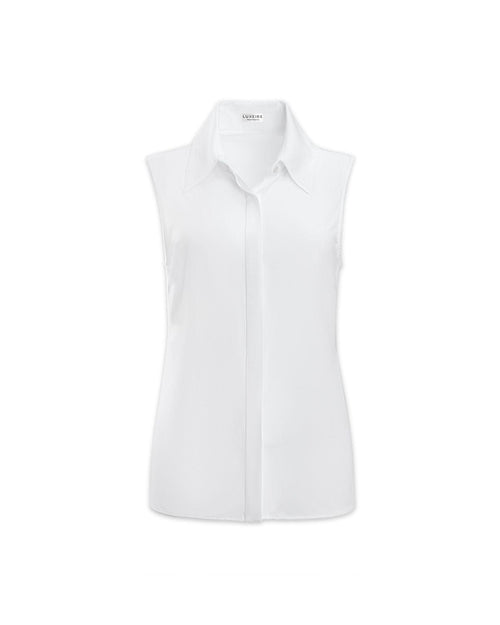 Classic Sleeveless Button Up