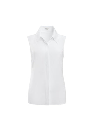 Classic Sleeveless Button Up