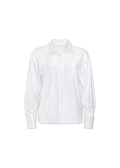 Relaxed Ribbed Button Up