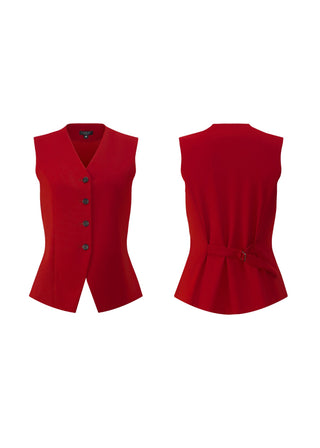 V-Neck Vest | Ruby