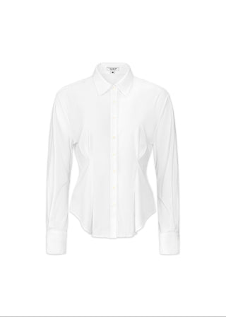 Pleated Blouse | Cloud Lattice White