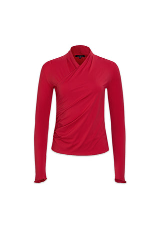 Silhouette Wrap Top | Ruby