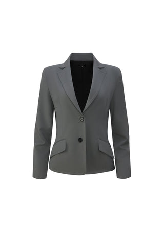 Classic Fitted Blazer | Grey Twill