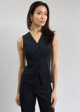 V-Neck Vest | black