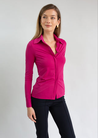  Classic Button Up | Berry