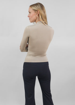 Satin Silhouette Wrap Top Champagne