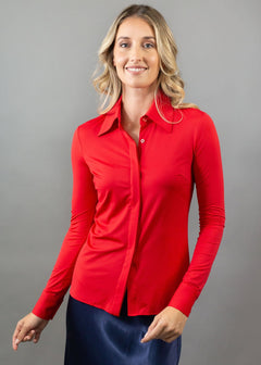 Classic Button Up Red 