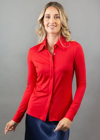 Classic Button Up Red 