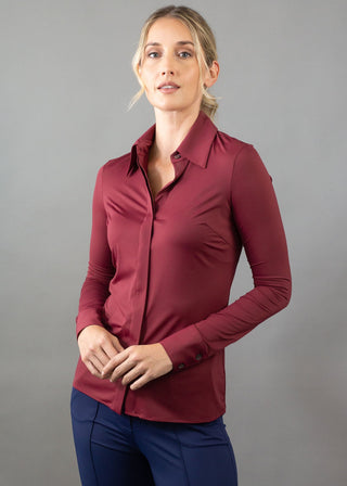Classic Button Up Merlot