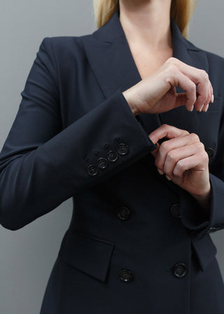 Hourglass Double Breasted Blazer | Black