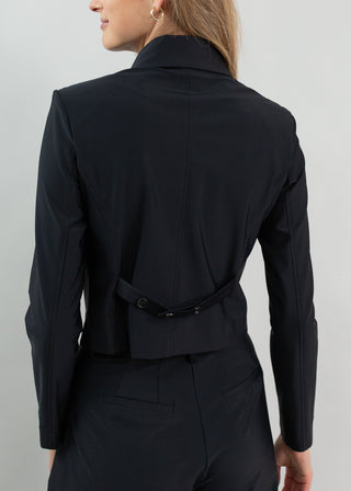 Structured Cropped Jacket | Black