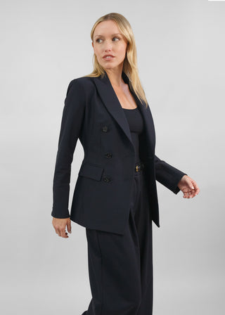 Hourglass Double Breasted Blazer | Black