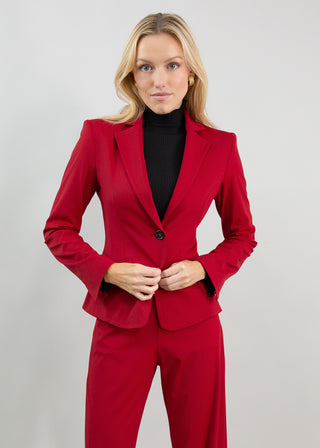 Classic Fitted Blazer | Ruby