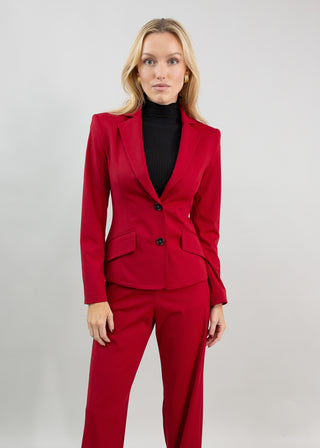 Classic Fitted Blazer | Ruby
