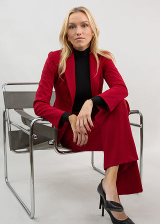 Classic Fitted Blazer | Ruby