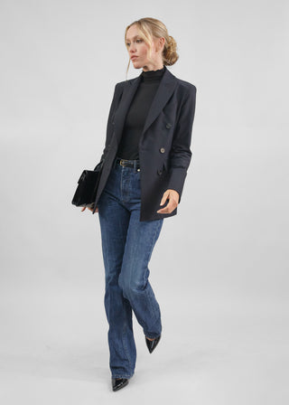 Hourglass Double Breasted Blazer | Black