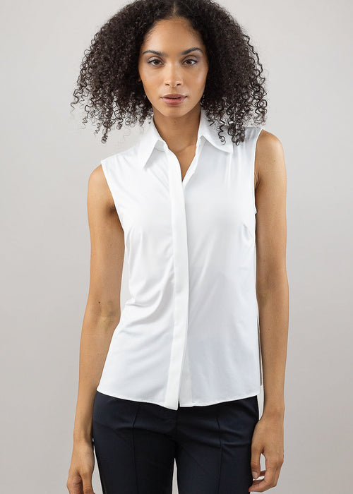 classic sleeveless white