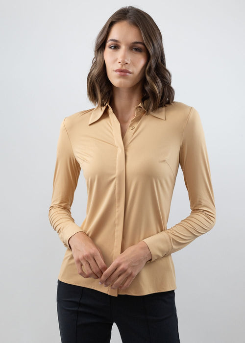 Classic Button Up Caramel