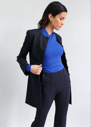 Silhouette Wrap Top | Imperial Blue 