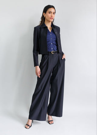 Classic Wide Leg Trouser | Black