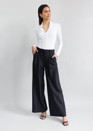 Classic Wide Leg Trouser | Black