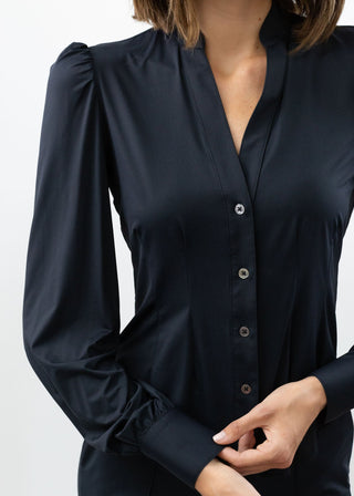 V-Neck Blouse Black