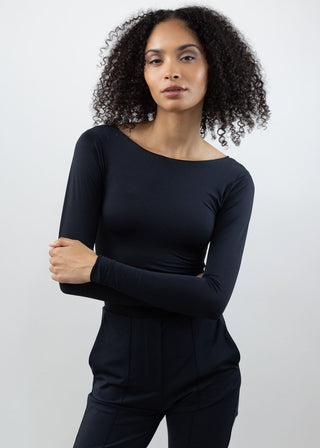 Reversible Long Sleeve Scoop Black