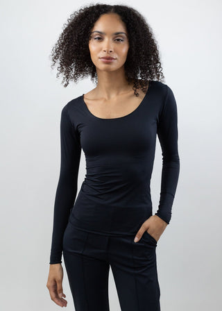 Reversible Long Sleeve Scoop Black