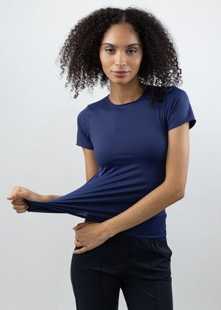 Short Sleeve Crew Neck Navy