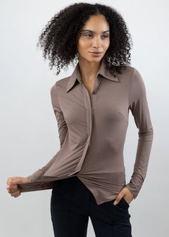 Classic Button Up Mocha