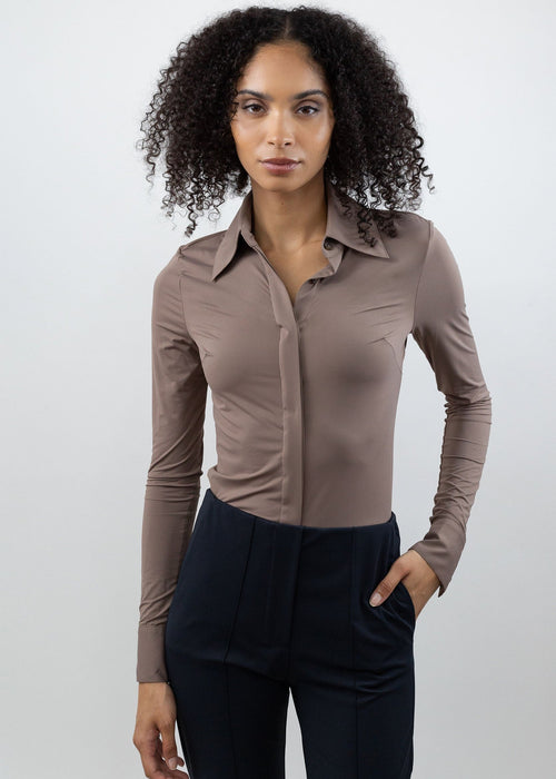 Classic Button Up Mocha