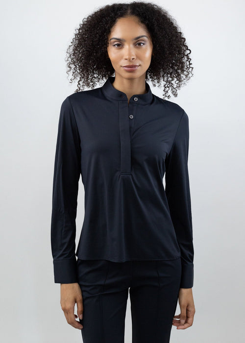 Long Sleeve Henley Black