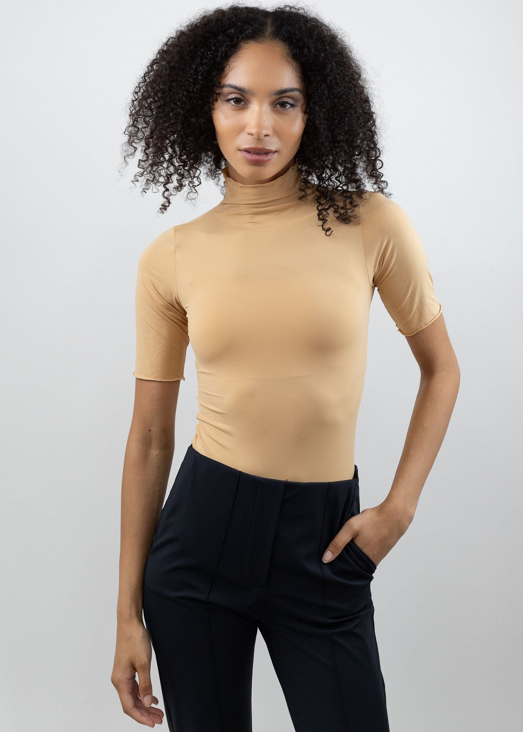 suu77 a&amp;s Turtle neck short sleeve SW Turtleneck Top, Short Sleeve Turtleneck, Short Sleeves