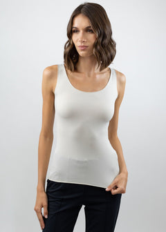 Reversible Scoop Tank Bisque