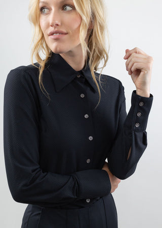 Bubble Blouse Black