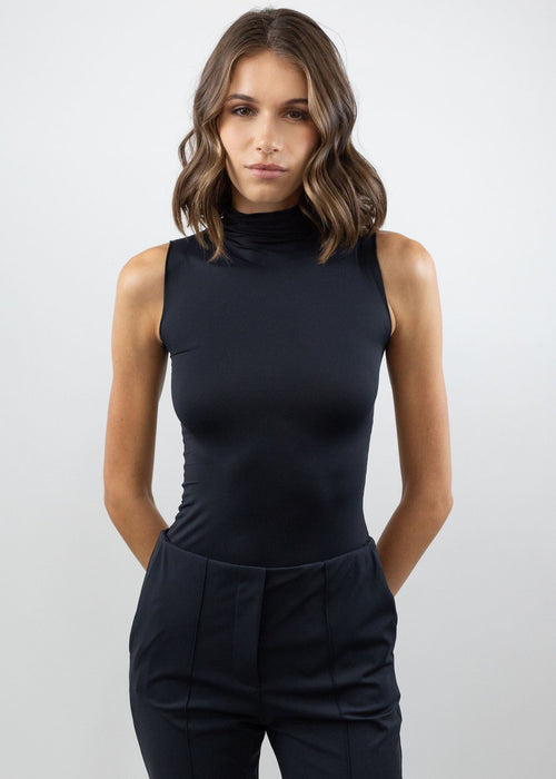 Turtleneck Tank Black