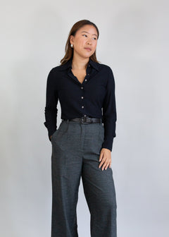 bubble blouse black