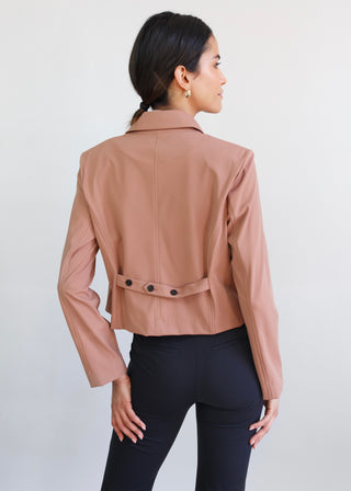 Structured Cropped Jacket | Rosewood Taupe