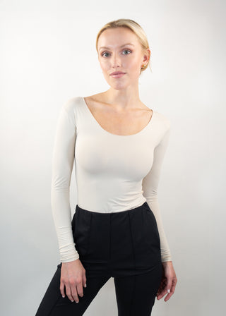 Reversible Long Sleeve Scoop bisque