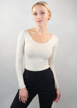 Reversible Long Sleeve Scoop bisque