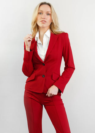 Classic Fitted Blazer | Ruby