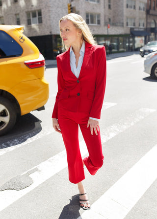 Classic Fitted Blazer | Ruby
