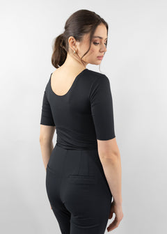 short sleeve reversible scoop black